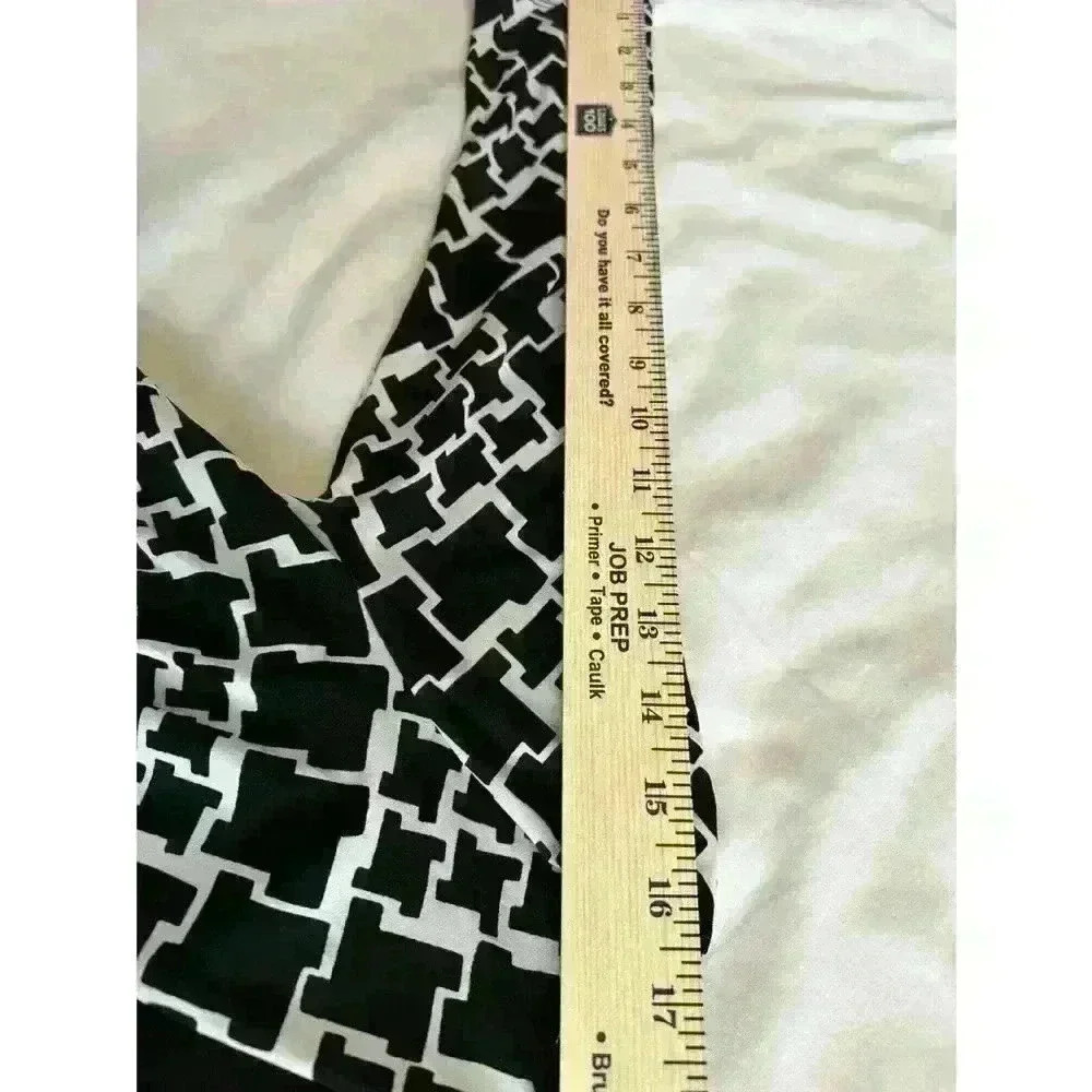 White House Black Market Houndstooth Knit Dress | Women's Size 00 - 3/4 Sleeve - Picture 6 of 8